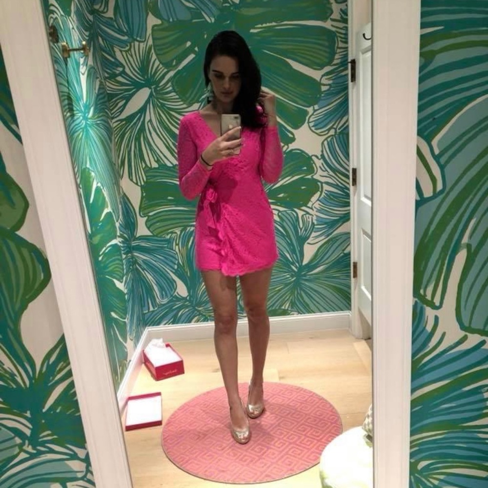 Pink Lilly Lace Romper, NWT